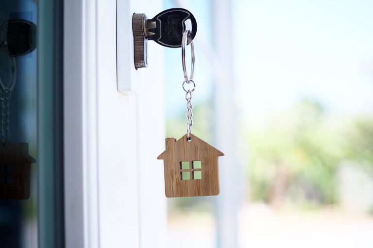 Home key for unlocking the new house door